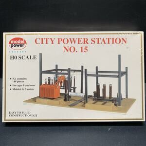 Model Power - HO Scale Structure Kit - City Power Station No. 15 #416 NOS